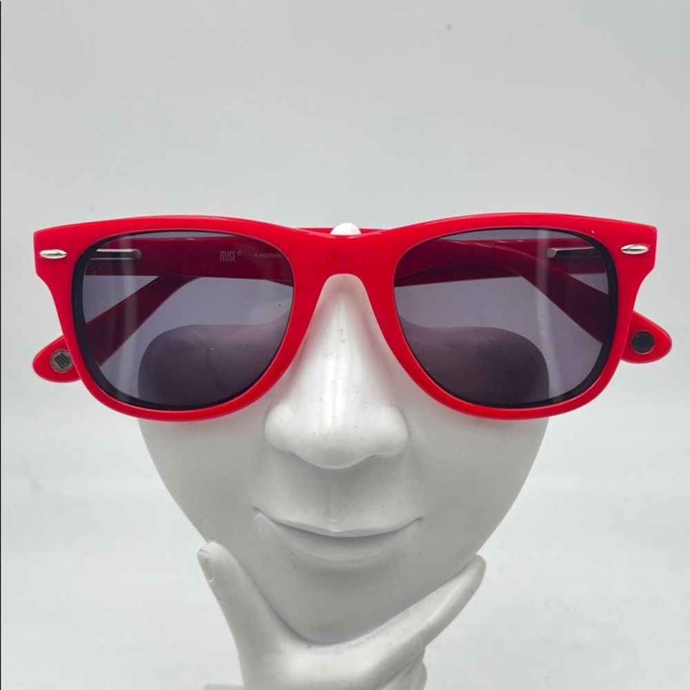 Muse Red Oval Sunglasses Frames